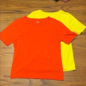 J. Crew Orange and Yellow Short Sleeve Tees